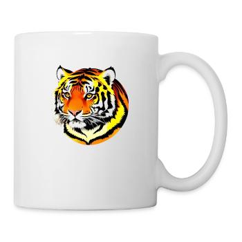 Comic Tiger Mignon Drôle Cool Dessin animé 10 - Mug blanc - blanc - Droite