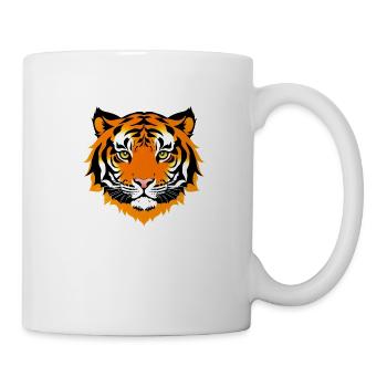 Comic Tiger Mignon Drôle Cool Dessin animé 25 - Mug blanc - blanc - Droite