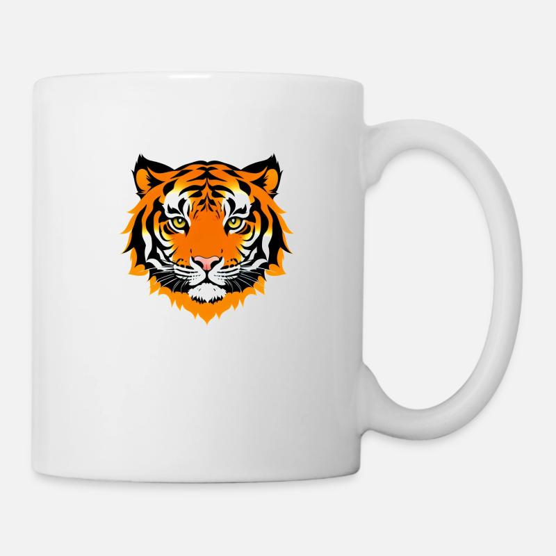 Comic Tiger niedlich lustig cool Cartoon 25 - Tasse - Weiß
