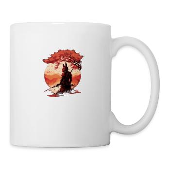 Samurai Krieger - Sakura Tree Digital Art - Tasse - Weiß - Rechts