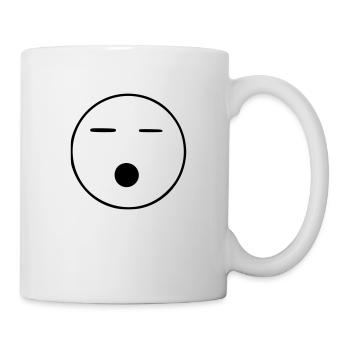 Le croquis emoji surprend le noir - Mug blanc - blanc - Droite