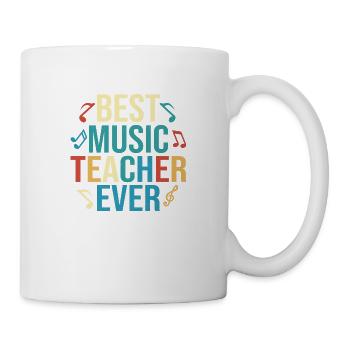 Best Music Teacher Ever Notes Instruments Educatio - Tasse - Weiß - Rechts