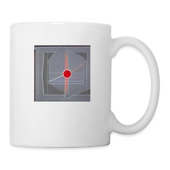 abstrakte Geometrie Hiddin Flg - Tasse - Weiß - Rechts