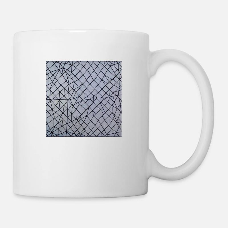 Grille d’art abstrait - Mug blanc - blanc