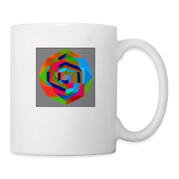 Géométrie abstraite Rose - Mug blanc - blanc - Droite