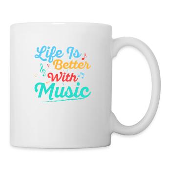 La vie est meilleure avec le professeur de musique de l’école de musique - Mug blanc - blanc - Droite