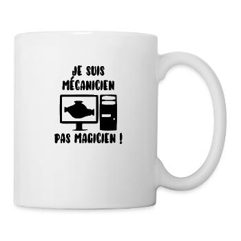 Mécanicien pas magicien - Mug blanc - blanc - Droite