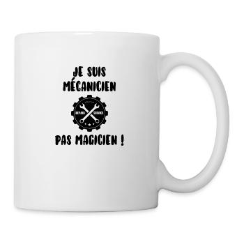 Mécanicien pas magicien - Mug blanc - blanc - Droite
