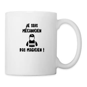 Mécanicien pas magicien - Mug blanc - blanc - Droite