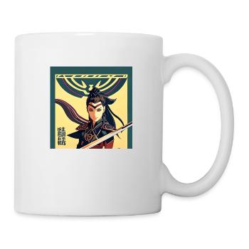 Japanische Kämpferin - Tasse - Weiß - Rechts