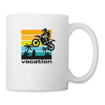 SUPER MOTO jump in vacation - Tasse - Weiß - Rechts