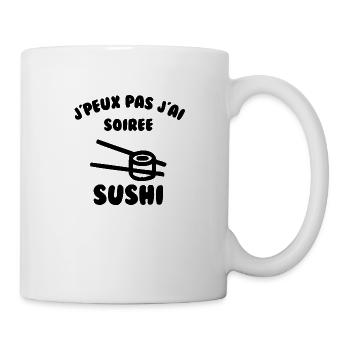 Soirée sushi - Mug blanc - blanc - Droite