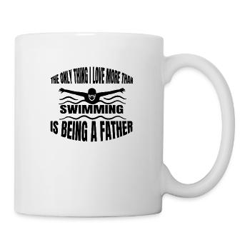 Schwimmerin Schwimmer Schwimmen Papa Schwimmverein - Tasse - Weiß - Rechts