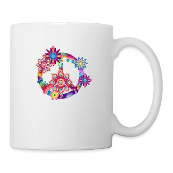 Flower Peace Magenta - Tasse - Weiß - Rechts