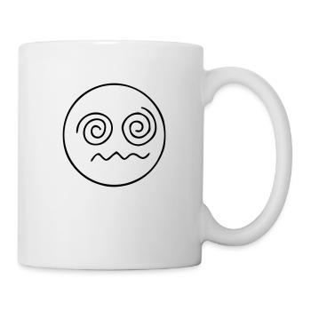 Emoji Skizze verwirrt schwarz - Tasse - Weiß - Rechts