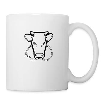 Kuhkopf - Tasse - Weiß - Rechts