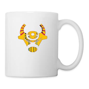 Stilisierter Kuhkopf - Tasse - Weiß - Rechts