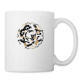 Mandala yoga boho fleur amour paix nature - Mug blanc - blanc - Droite