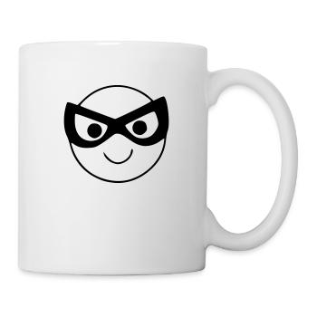 Emoji Sketch Mask noir - Mug blanc - blanc - Droite