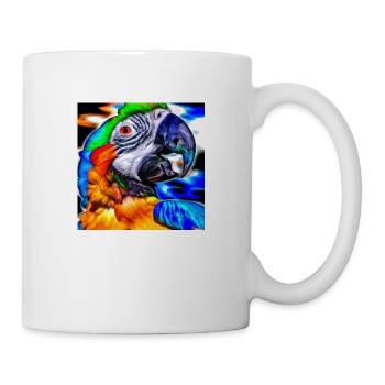 Papagei - Tasse - Weiß - Rechts