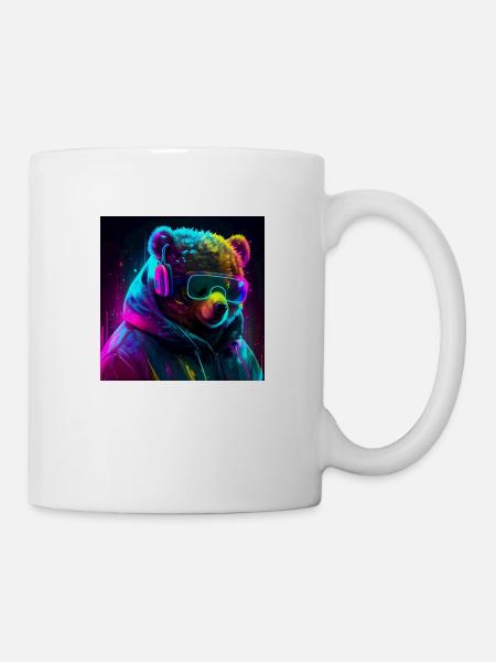cool gaming bär - Tasse - Weiß