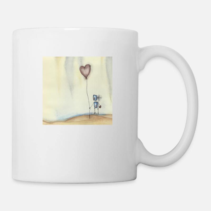 Einsamer Roboter auf der Suche nach Liebe - Tasse - Weiß