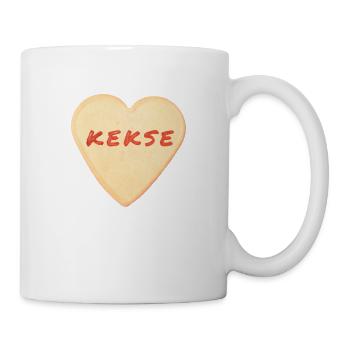 Kekse, Keks, Süßes, Süß, Zucker, Backen, Backwaren - Tasse - Weiß - Rechts