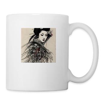 Geisha - Tasse - Weiß - Rechts