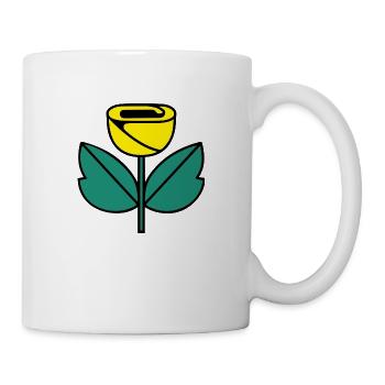 Gelbe Blume - Tasse - Weiß - Rechts