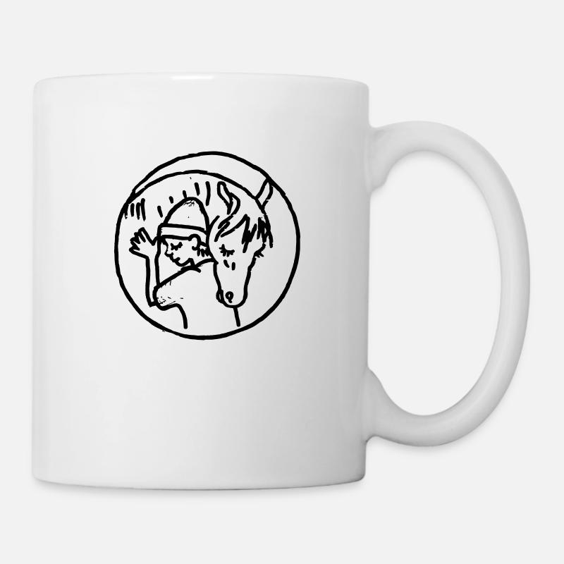 Pferd und Kind - Tasse - Weiß