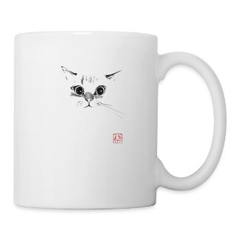Katzengesicht - Tasse - Weiß - Rechts