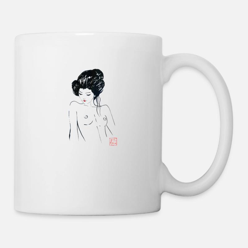 Nackte Geisha - Tasse - Weiß