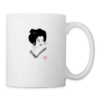 Geisha ungekämmt - Tasse - Weiß - Rechts