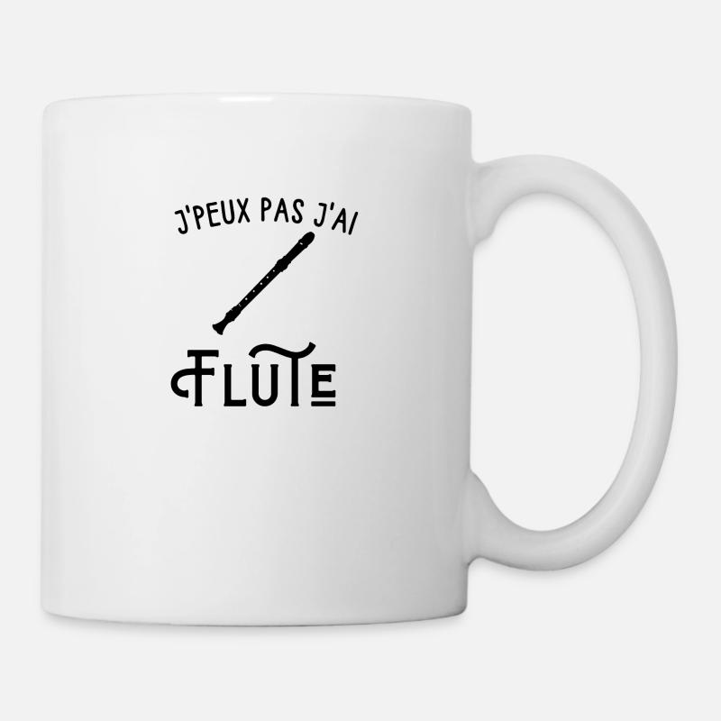 je peux pas j'ai flute - Mug blanc - blanc