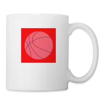 Niemals nicht am Basketball spielen (rot, rosa) - Tasse - Weiß - Rechts