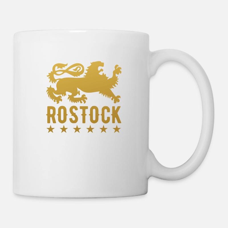 Rostock Greif Wappen Rostocker Geschenk - Tasse - Weiß