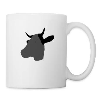 Silhouette of cow head - Mug - white - Right