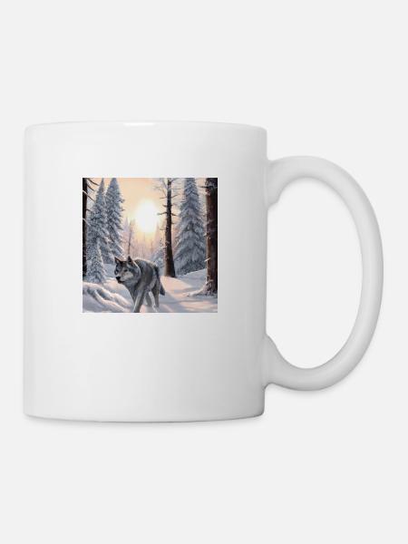 Einsamer Wolf - Tasse - Weiß