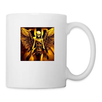 Goldener Engel - Tasse - Weiß - Rechts