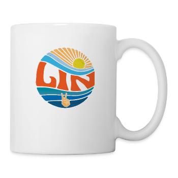 Lin Shirt Vintage Sunset Lin Groovy Tie Dye - Mug blanc - blanc - Droite