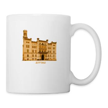 Zittau Rathaus Zitawa Oberlausitz Sachsen - Tasse - Weiß - Rechts