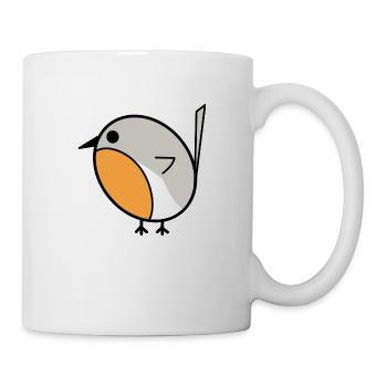 Cute little robin bird - Mug - white - Right