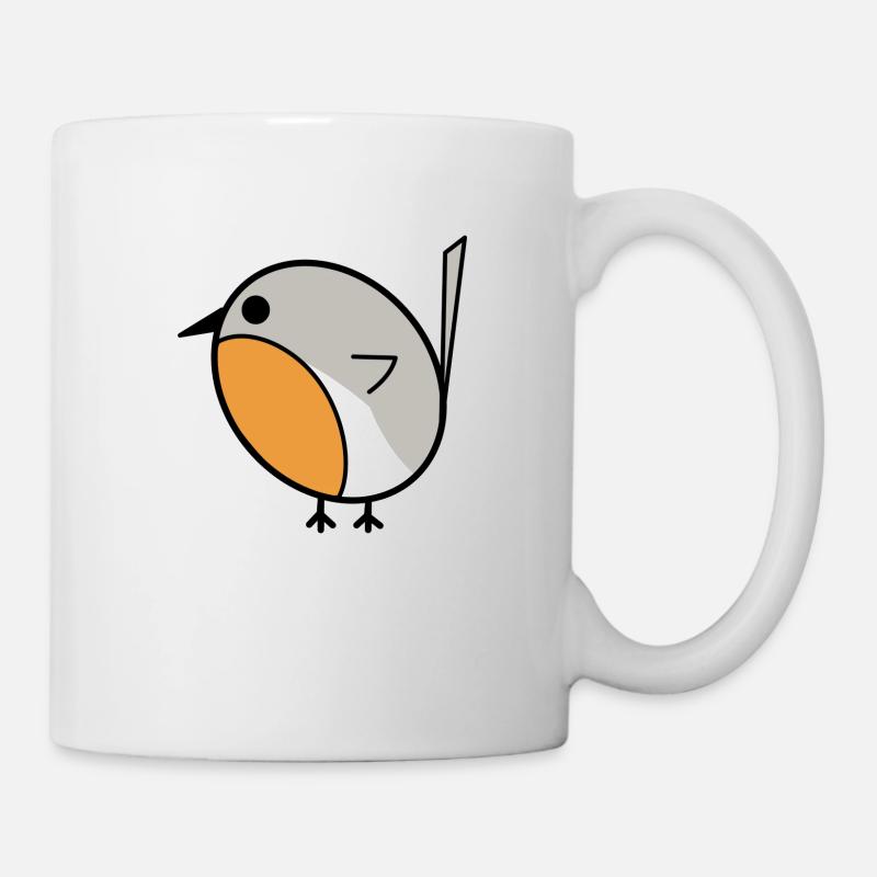 Cute little robin bird - Mug - white