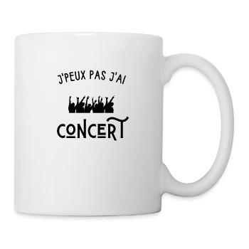 je peux pas j'ai concert - Mug blanc - blanc - Droite