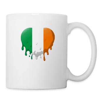 Ireland Flag Heart Melting Irish Flag Dublin - Mug - white - Right