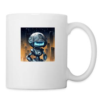 Robot mignon - Mug blanc - blanc - Droite