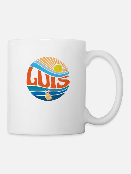 Luis Hemd Vintage Sunset Luis Groovy Tie Dye - Tasse - Weiß