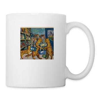 Cats in Van Gogh style 3 - Mug - white - Right