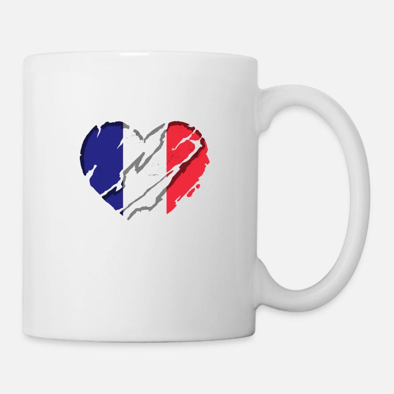 France Drapeau utilisé Look Drapeau français - Mug blanc - blanc