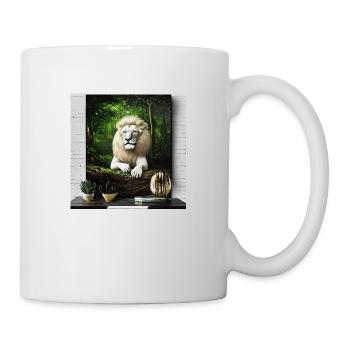 White, majestic lion - Mug - white - Right